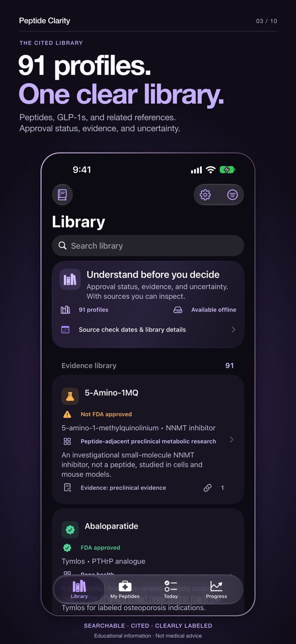 Peptide Clarity App Store preview 3